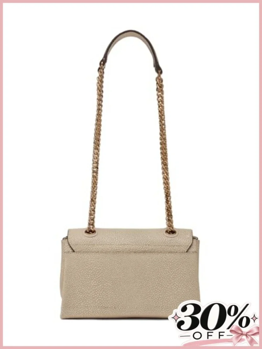 100% Cow Leather Satchel Crossbody Shoulder Bag Chain Strap